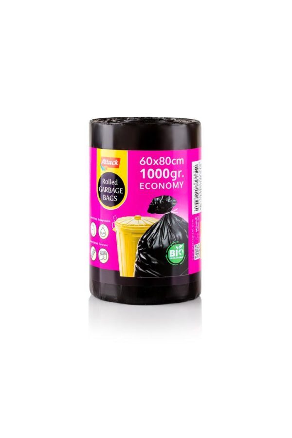 کیسه زباله رولی 1 کیلو - اتک ( کارتن 6 عددی )