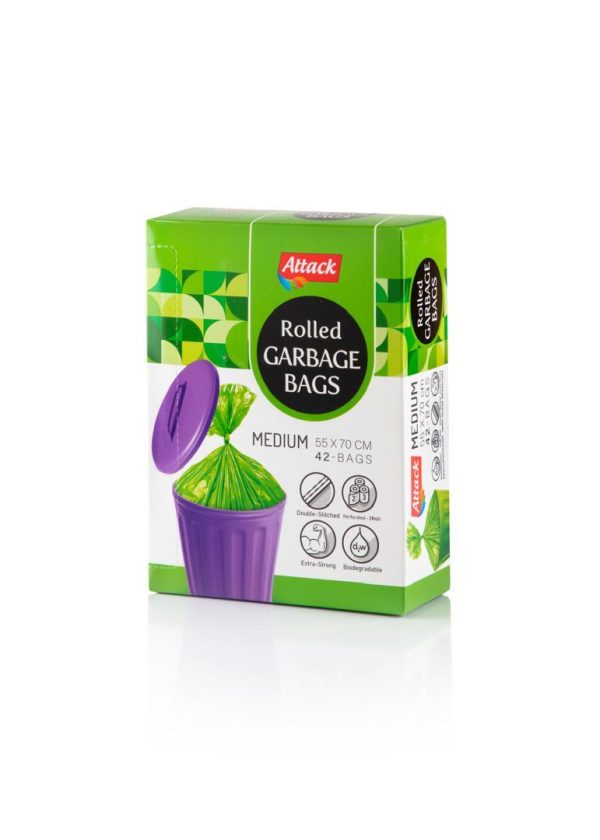 کيسه زباله جعبه 3رول 70*55 سبز - اتک